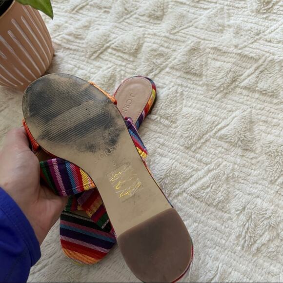 J. Crew Multistripe Cora Crisscross Slip On Sandals - Picture 5 of 7